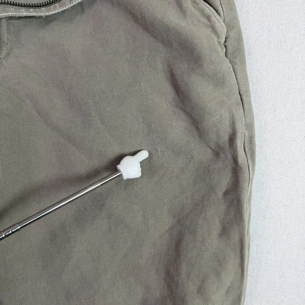 Banana Republic Linen Cotton Straight Leg Khaki Chino Pants Men's 34x30 Safari